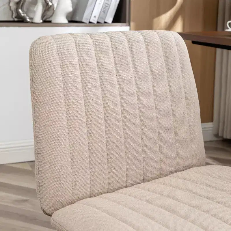 Chaise de bureau ergonomique sans accoudoirs avec hauteur réglable et roulettes, pivotante à 360° pour la maison et le bureau