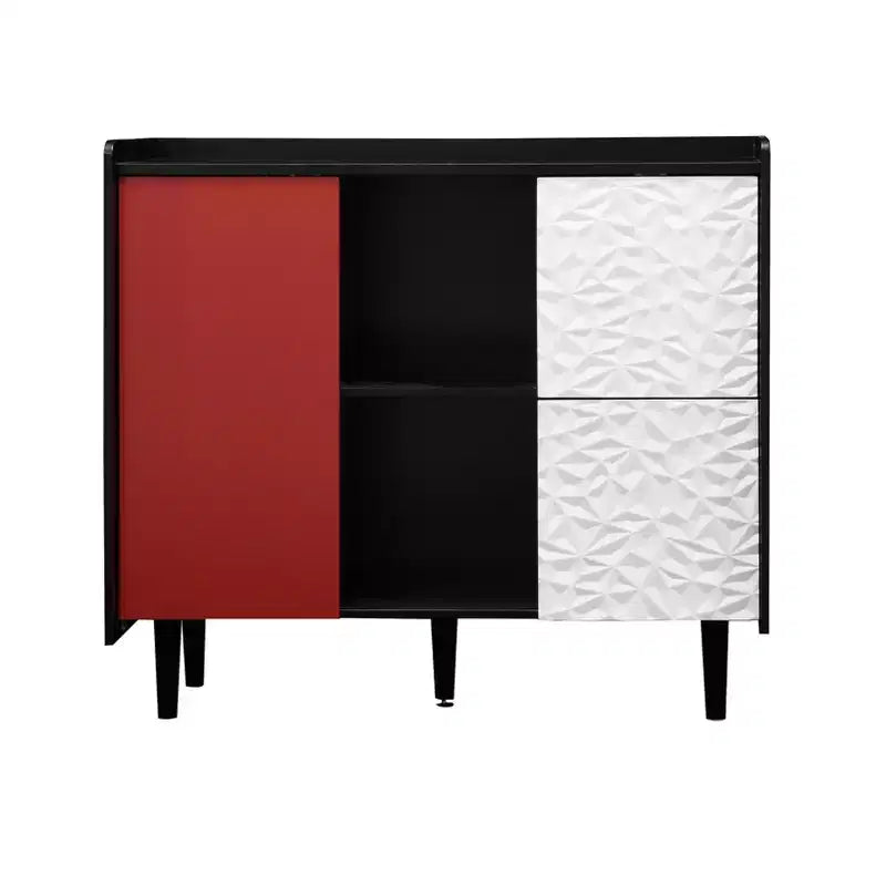 Bahut moderne avec 1 porte et 2 tiroirs pour le salon, l'entrée et le bureau