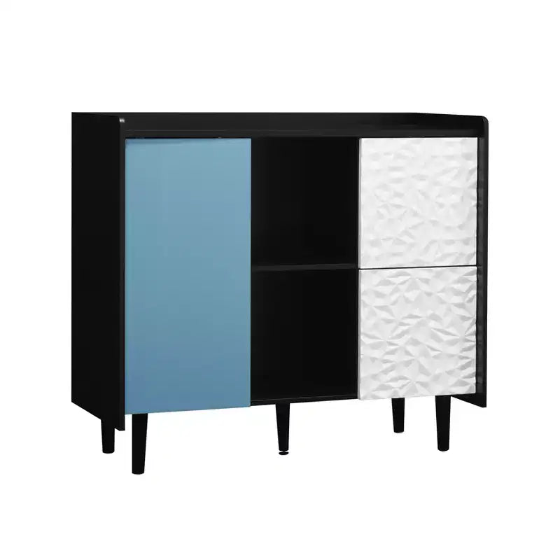 Bahut moderne avec 1 porte et 2 tiroirs pour le salon, l'entrée et le bureau
