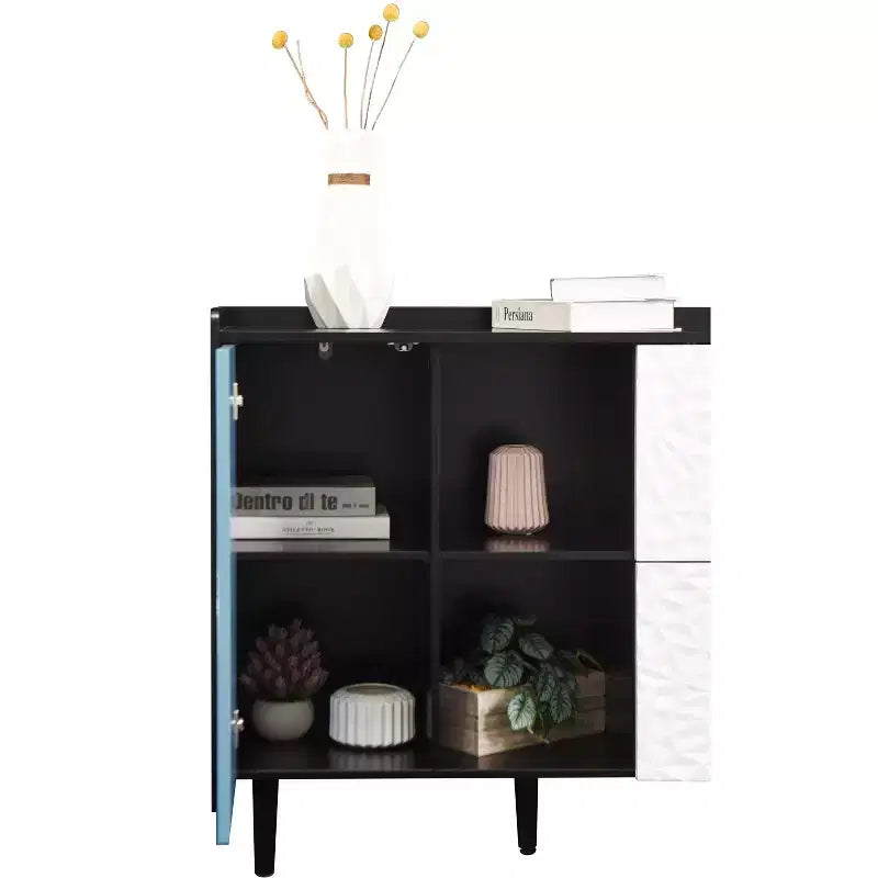 Bahut moderne avec 1 porte et 2 tiroirs pour le salon, l'entrée et le bureau