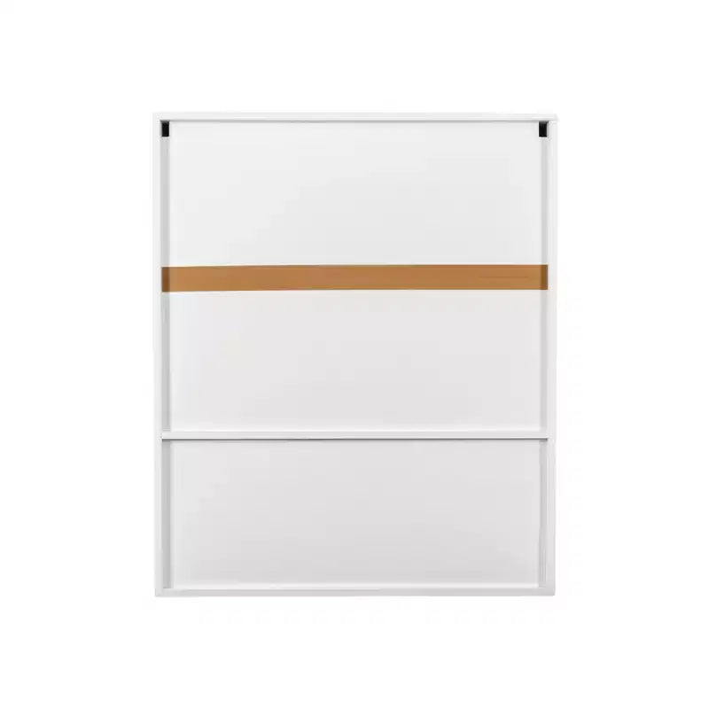 Meuble de salle de bain moderne avec miroir 31,5 po avec fentes pour papier-mouchoir, 2 portes et étagère réglable