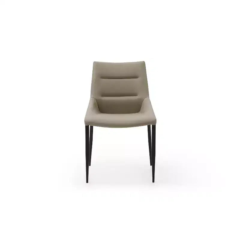 Chaise de salle à manger en similicuir marron de 37 po