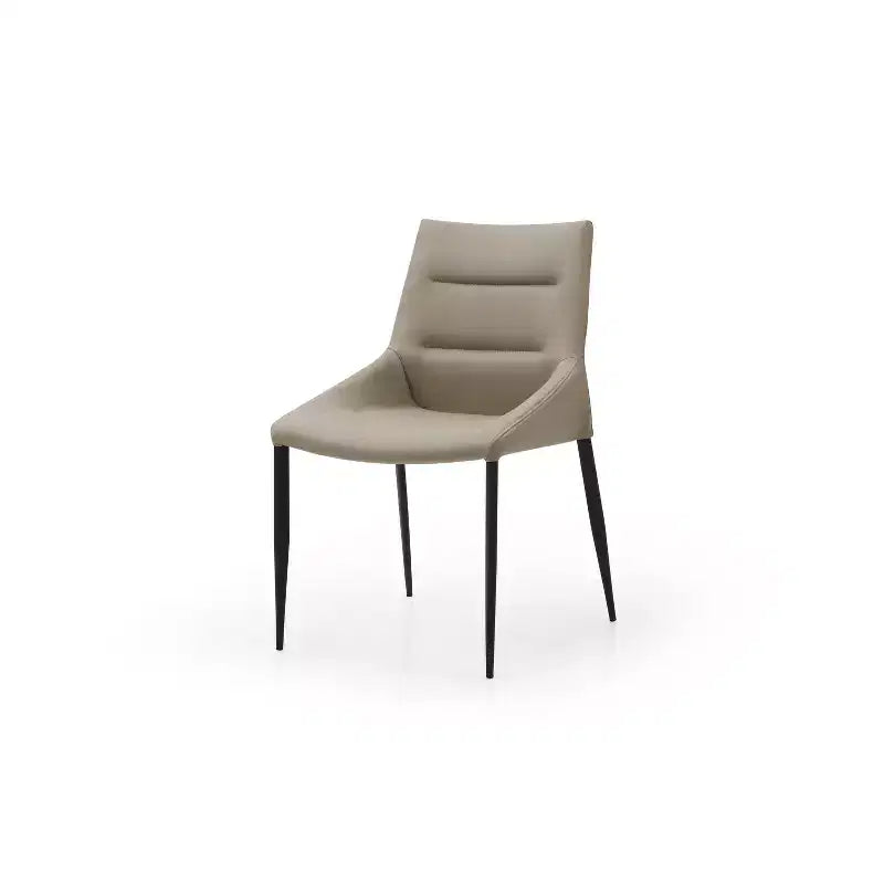 Chaise de salle à manger en similicuir marron de 37 po