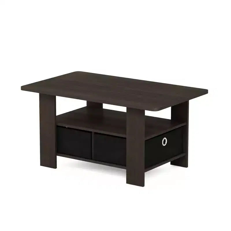 Table basse moderne de 31 po avec tiroir de rangement et étagère ouverte
