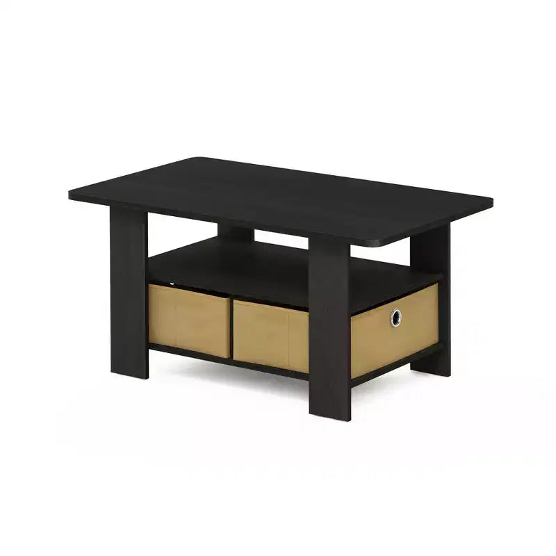 Table basse moderne de 31 po avec tiroir de rangement et étagère ouverte