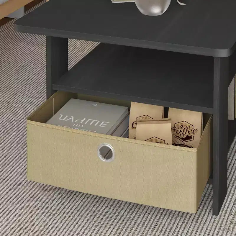 Table basse moderne de 31 po avec tiroir de rangement et étagère ouverte