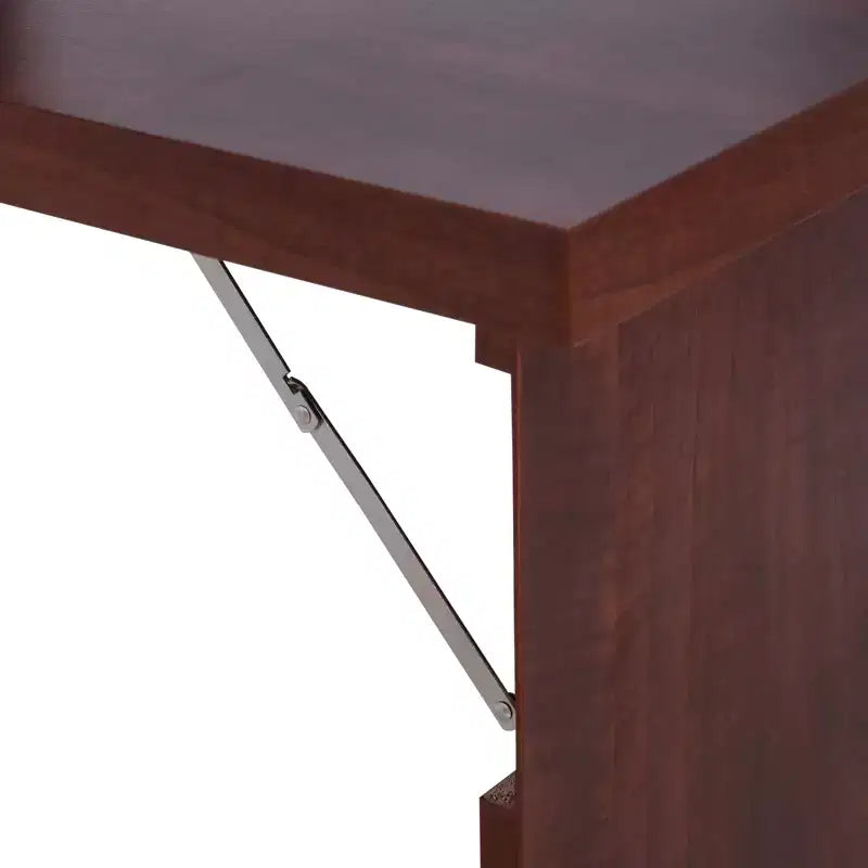 Bureau mural pliant convertible avec étagère de rangement pour bureau à domicile
