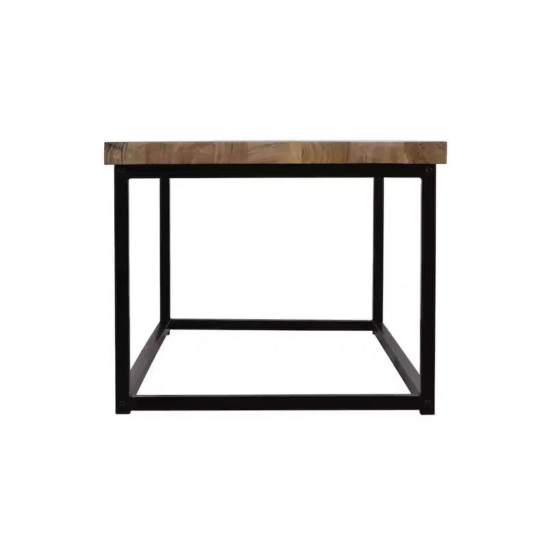 Table basse moderne en bois d'acacia massif, 120,65 x 59,69 x 48,26 cm (L x P x H).