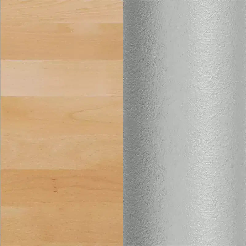 Plateau de table commercial carré en bois massif de 36 po avec piètement en X en fonte résistant à la rouille, hauteur repas