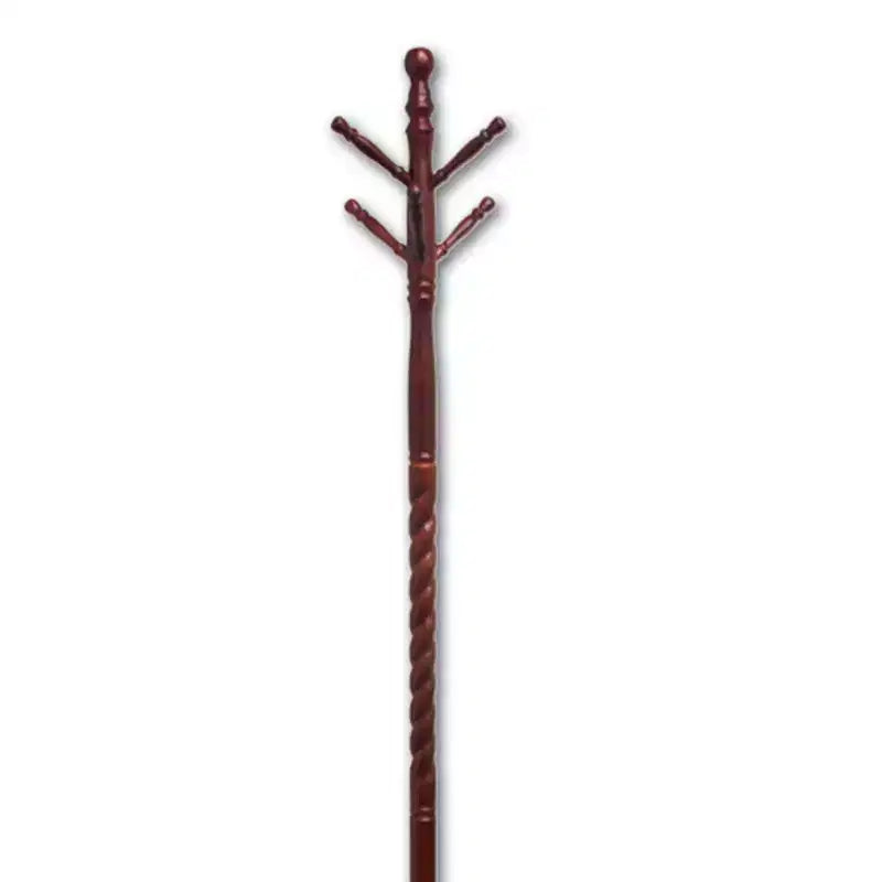 Porte-manteau autoportant Hall Tree de 71,5 po avec 6 crochets, cerisier