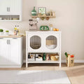 Console de ferme avec 2 portes de rangement, Table d'entrée avec étagère pour salon