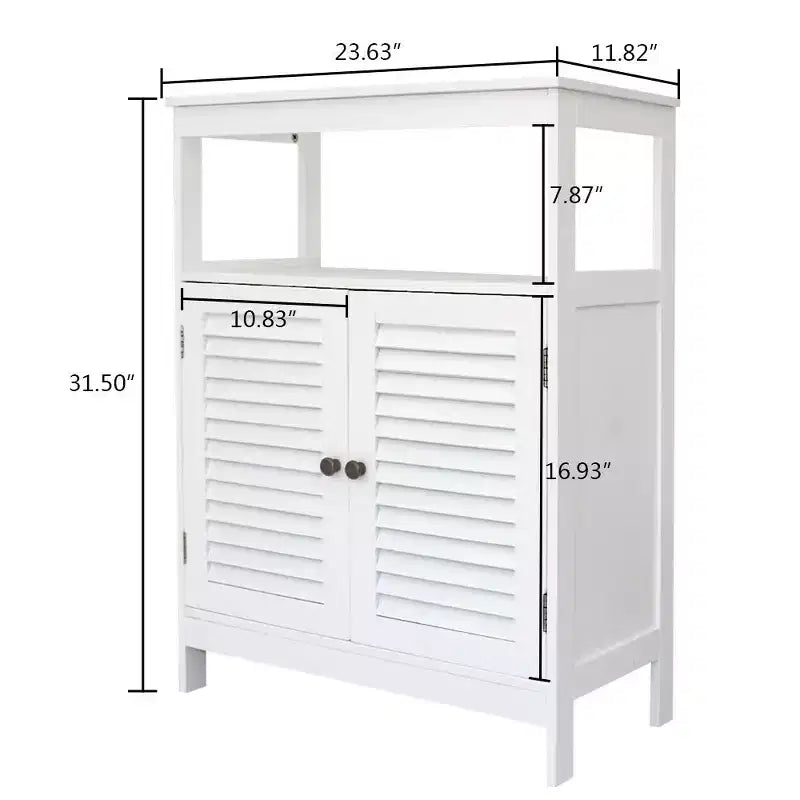 Meuble de salle de bain à deux portes blanc de 31,5 po