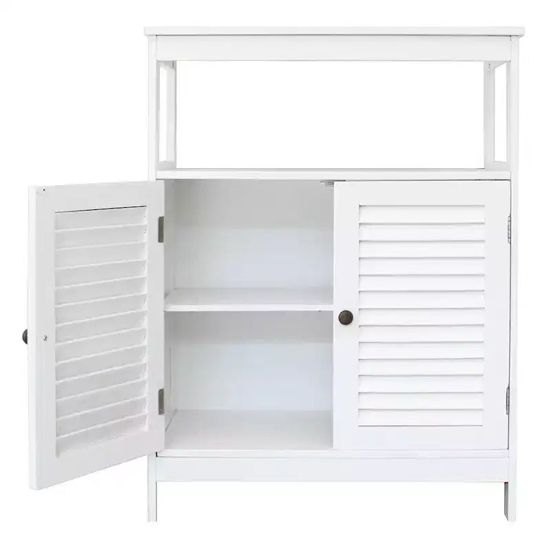Meuble de salle de bain à deux portes blanc de 31,5 po